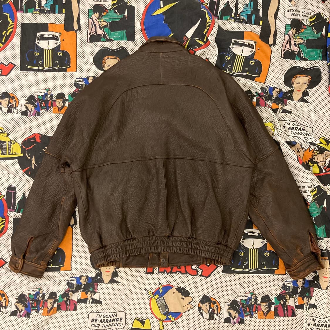 80s~90s 일본 빈티지 a2 a-2 양가죽 레더자켓 상품이미지4