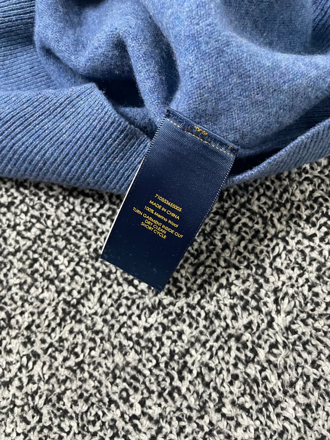 빈티지9. 폴로랄프로렌 메리노 울 100% 봄 라운드넥 니트 스웨터 블루 상품이미지4