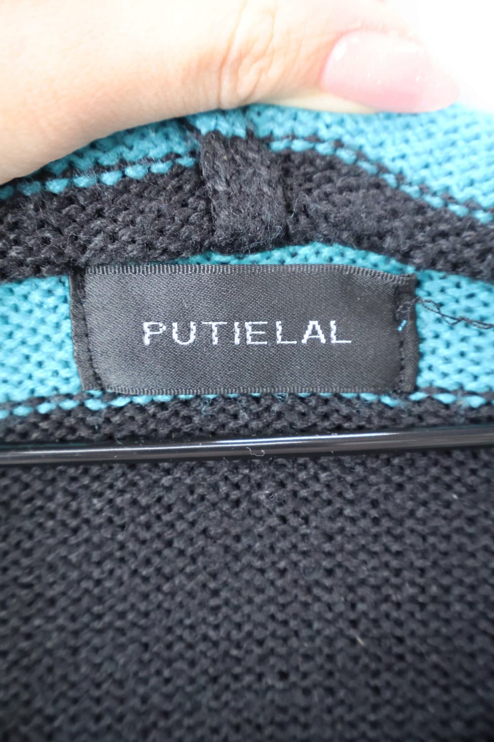 Jpn Y2k Bold Stripe Knit Hoodie 상품이미지5