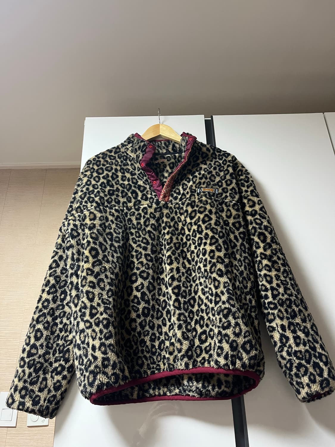 [3/L] 캐피탈 레오파드 후리스 플리스 반집업 아노락 상품이미지3
