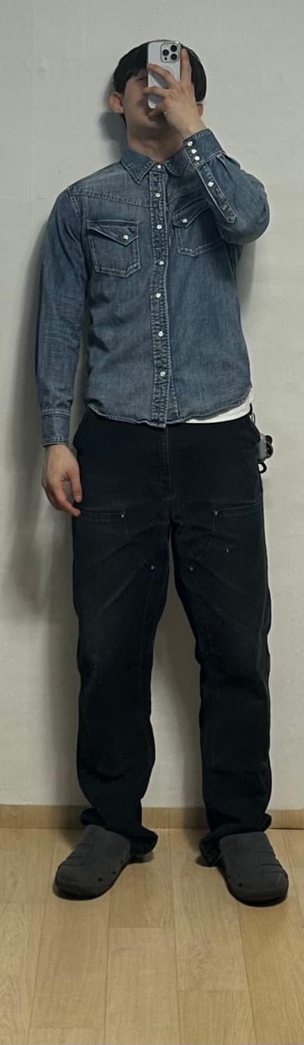 쇼트 웨스턴 데님 셔츠 상품이미지5