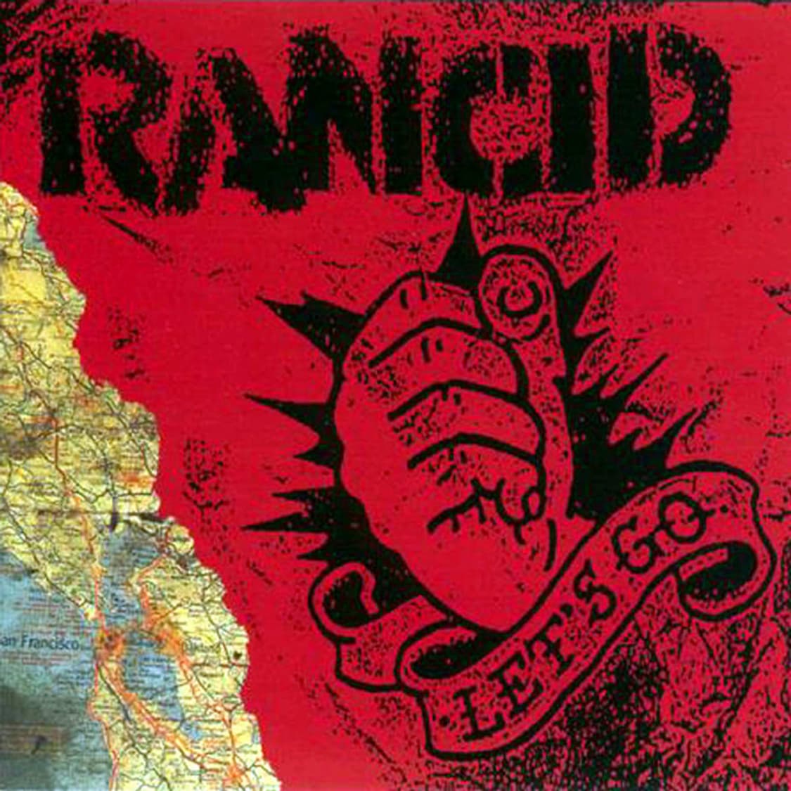 빈티지 90s 랜시드 RANCID LETs GO 밴드 티셔츠 L 상품이미지9