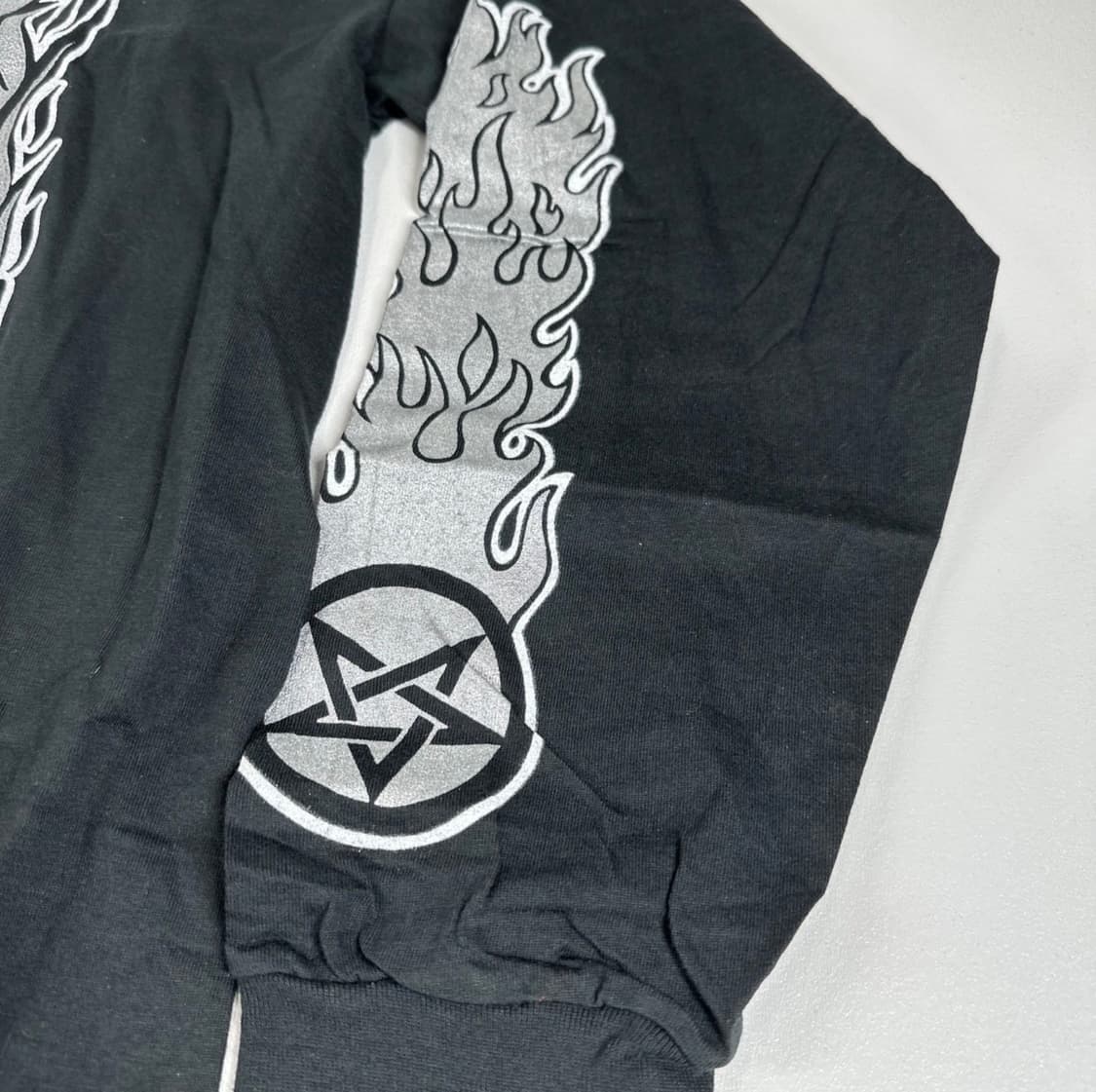 빈티지 화이트좀비 SAY YOU LOVE SATAN 롱슬리브 L 상품이미지4