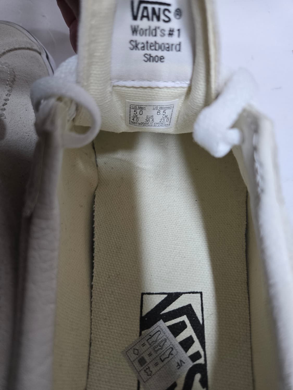 반스 스웨이드 스니커즈 아이보리 230mm 상품이미지5