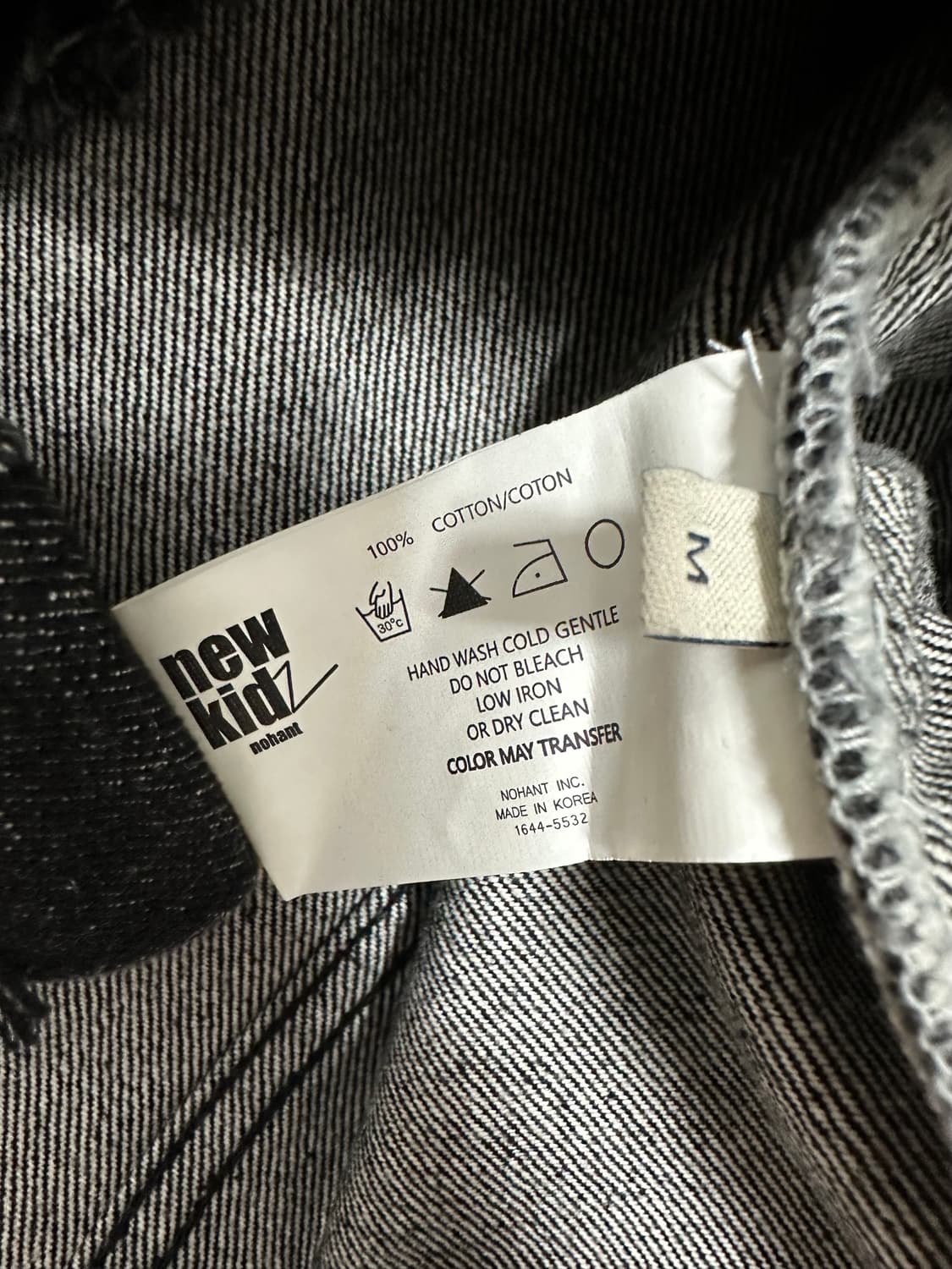 노앙 뉴키즈 흑청 데님 트러커 자켓 상품이미지7