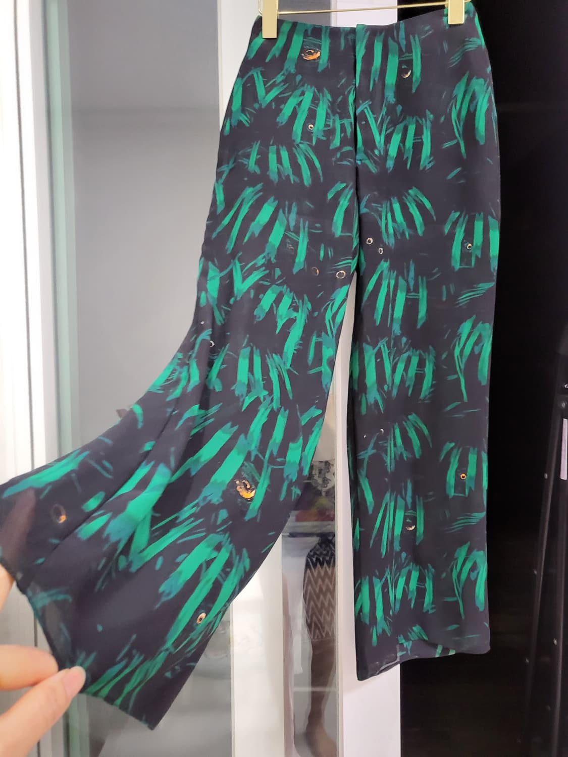 톰그레이 하운드 수입한 시스루 실키  패턴 바지 44-55 상품이미지1