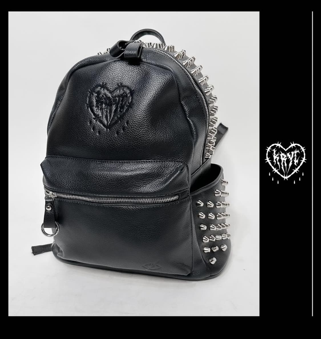 Kry clothing 크라이 스터드 백팩 블랙 지뢰계 양산형 상품이미지1