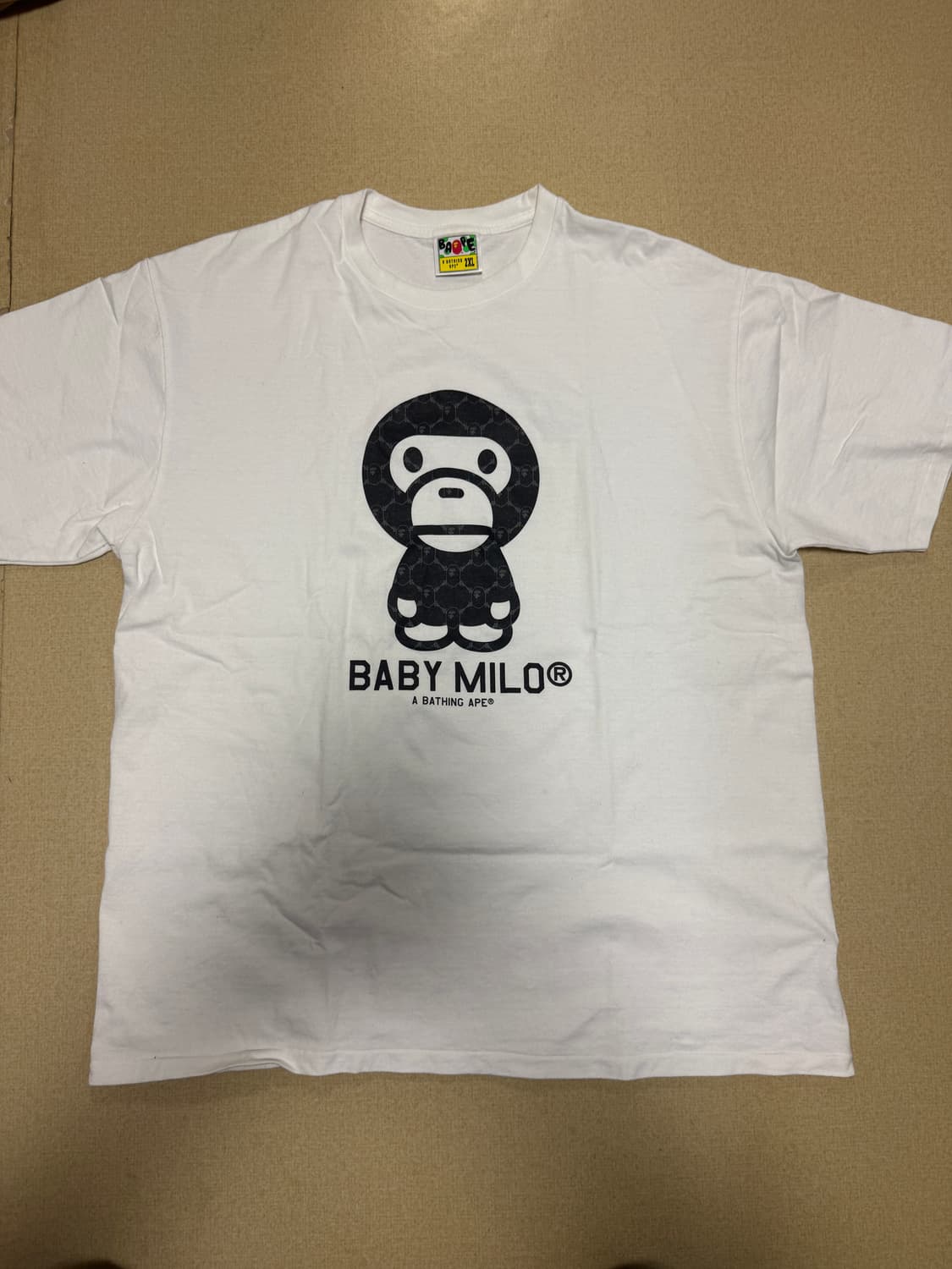 베이프 베이비 마일로 티셔츠 2XL, white 상품이미지1