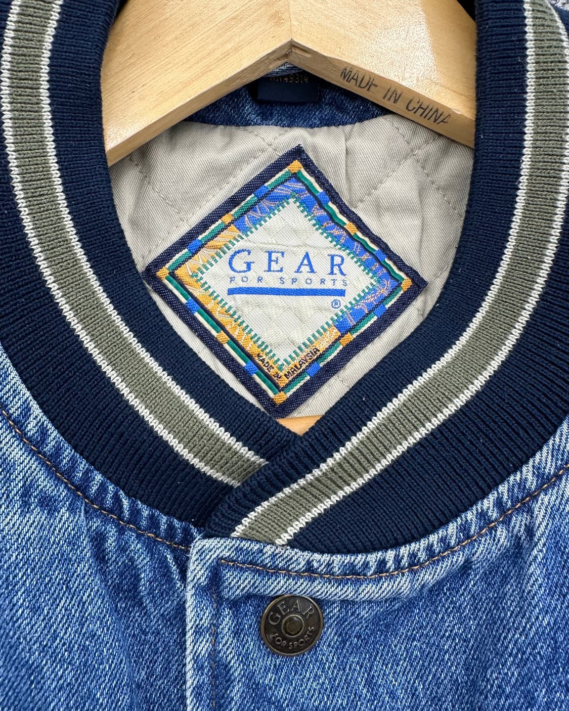 (2XL)90'S 데님 바시티 점퍼-M1089 상품이미지4