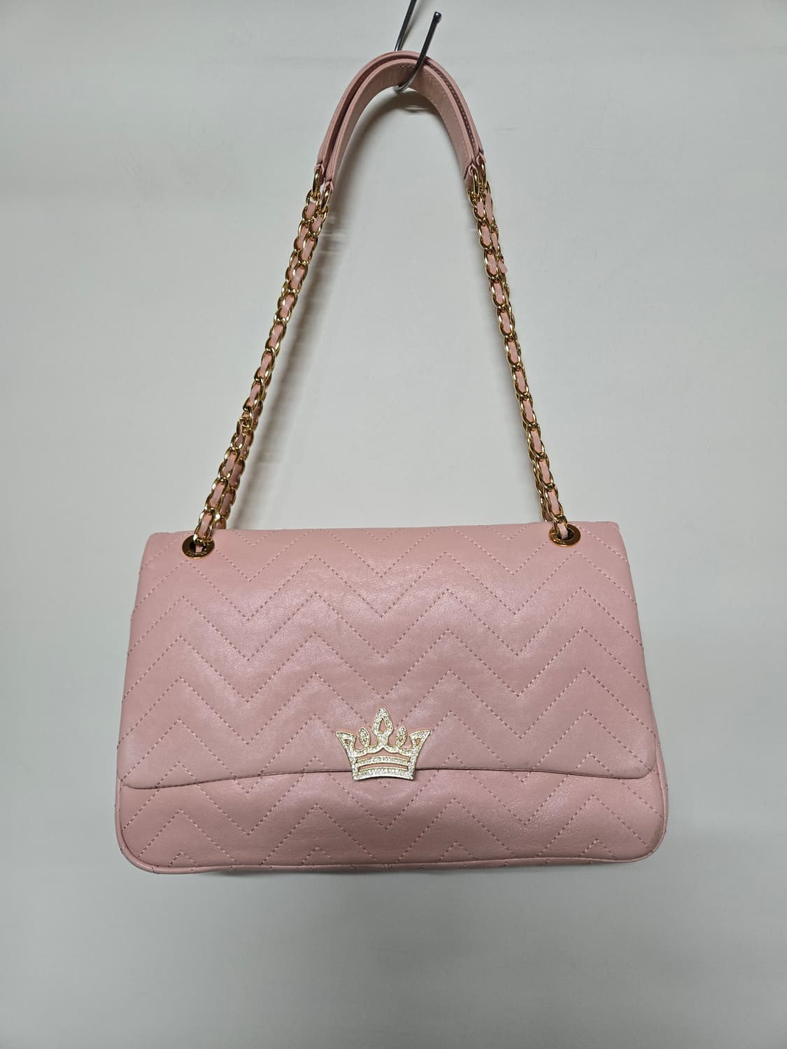 제이에스티나 핑크 퀼딩 체인 숄더백  상품이미지1