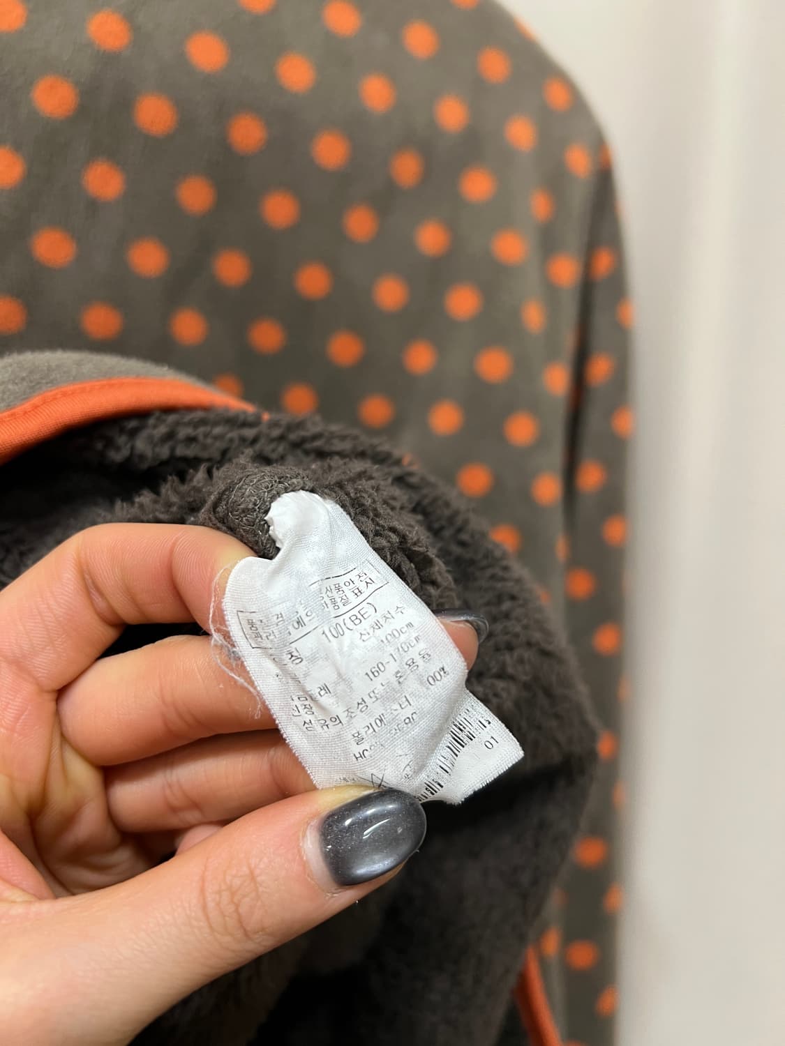 여성 하이넥 도트 후리스 자켓 상품이미지5