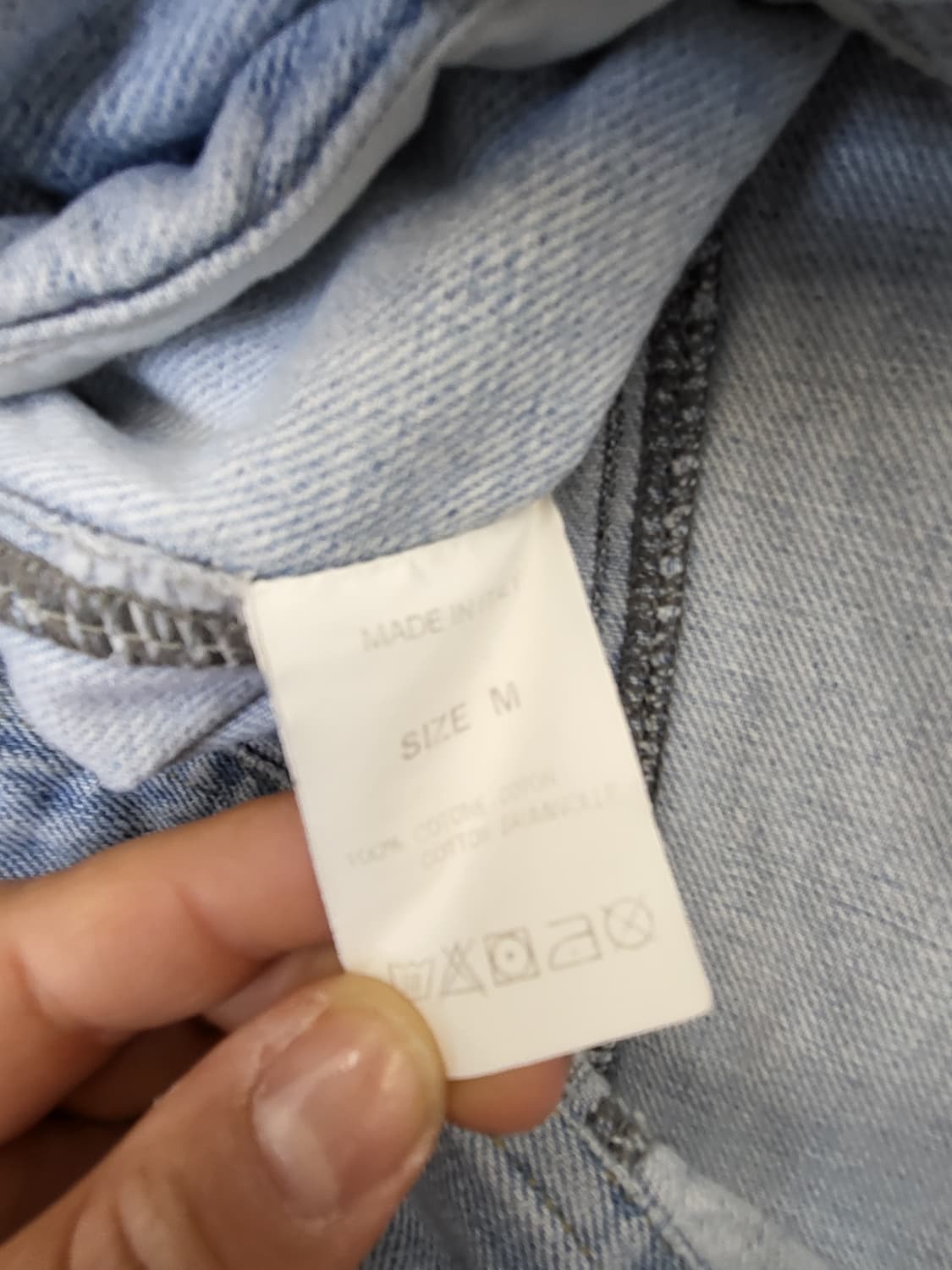 룩다운 데님 자켓 데미지 워싱 m 상품이미지9