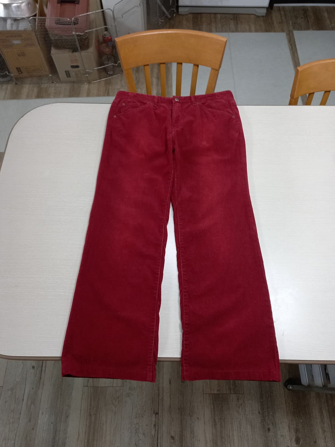 35 빈티지 TIME 코듀로이 와이드 면바지 버건디 35-229 상품이미지1