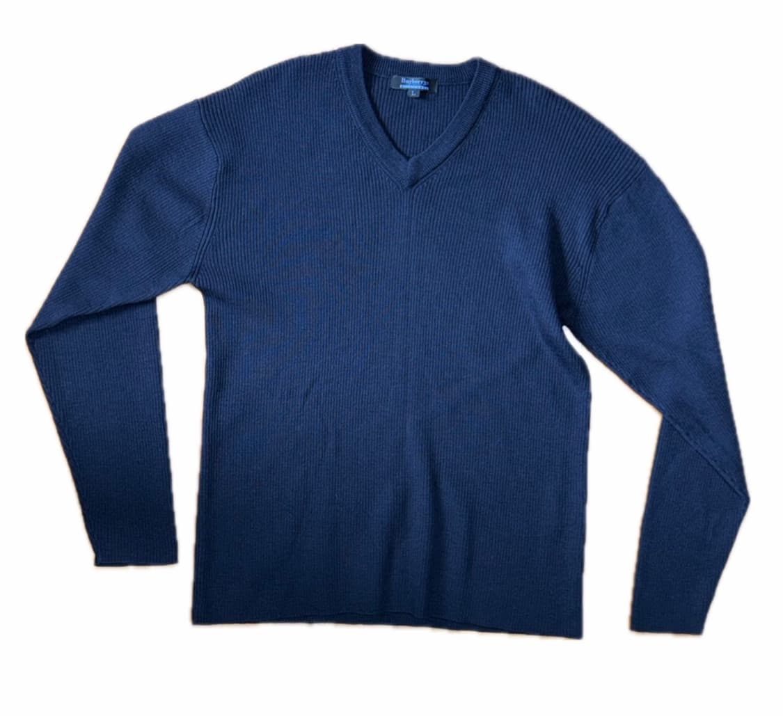 90‘s 버버리 블루라벨 울 브이넥 니트 상품이미지6