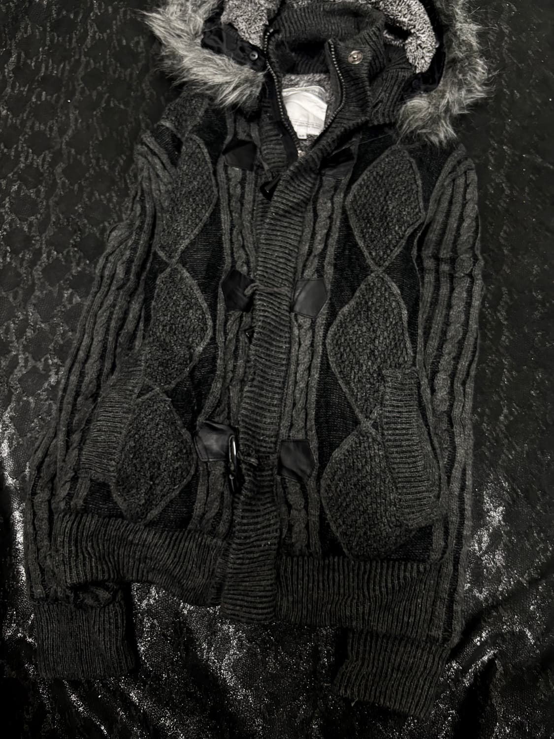 “Growth by Grail” Y2K Mood Fur Knit Zip  상품이미지5