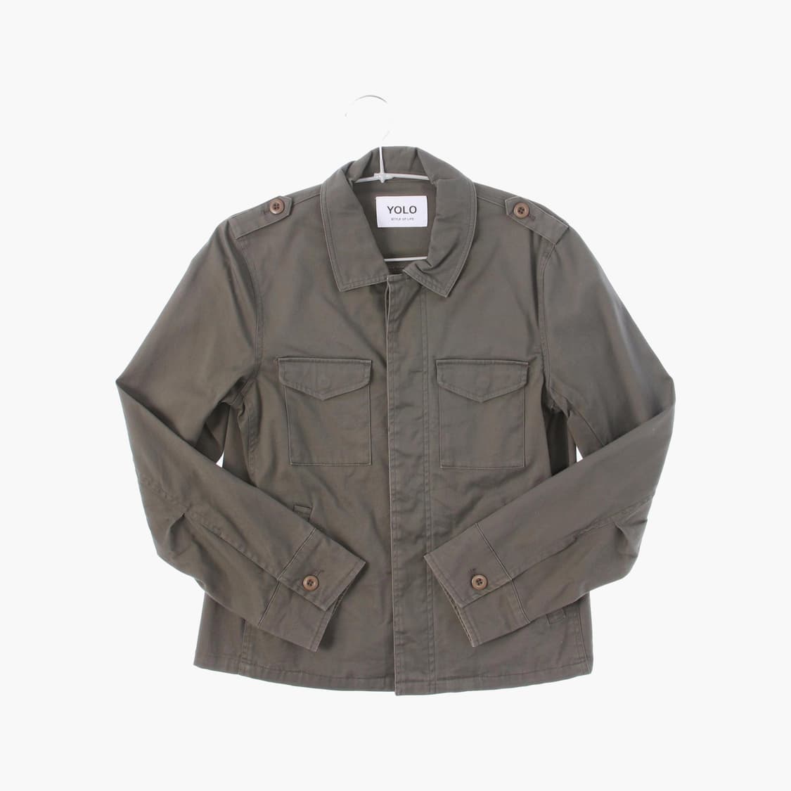 S) jpn 코튼 밀리터리 디테일 크롭 자켓 상품이미지2