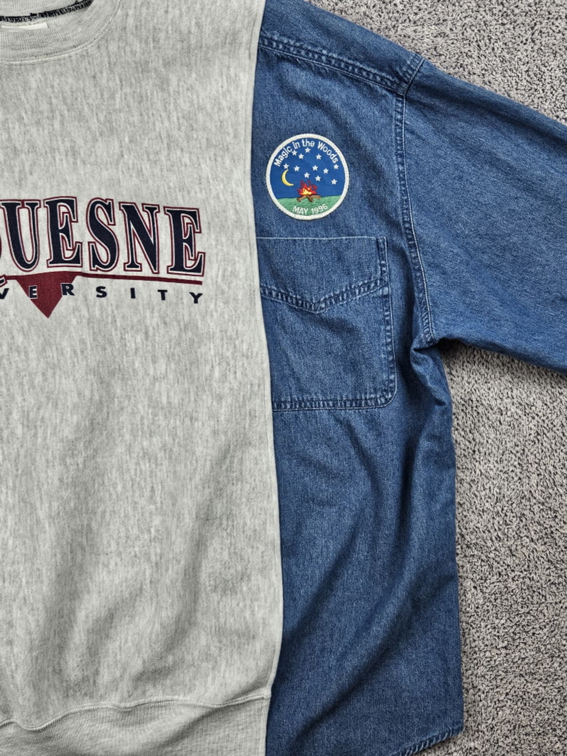 레이어컷 믹스드 MV듀케인X데님 커스텀 맨투맨 (상세설명참조/ 10225 상품이미지9