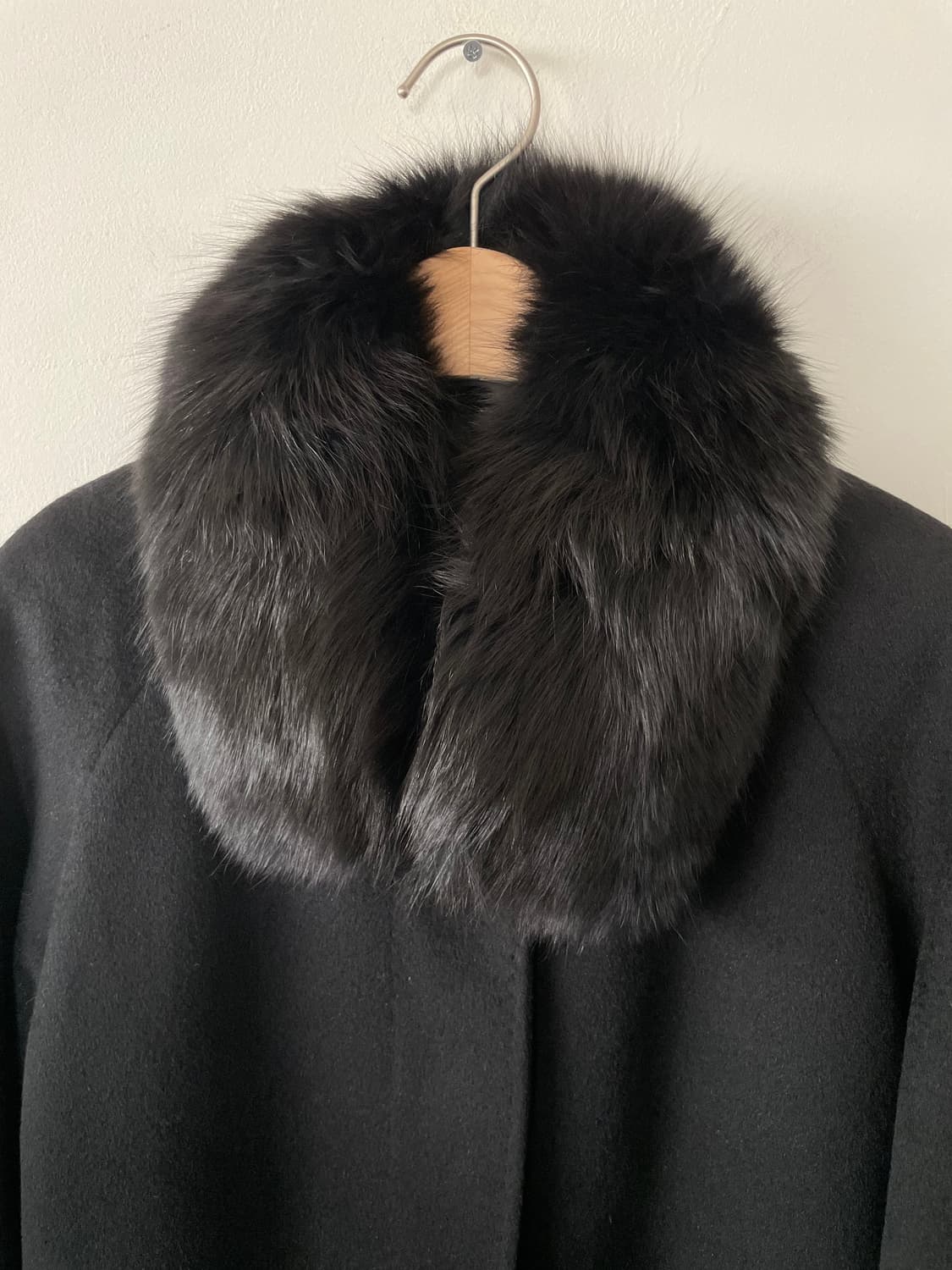 vintage black angora silk long coat 상품이미지2