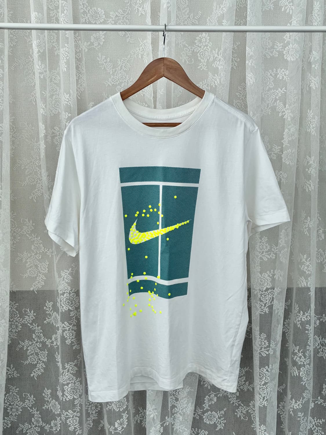 XXL) 나이키 테니스 코트 반팔 티셔츠 화이트 상품이미지1