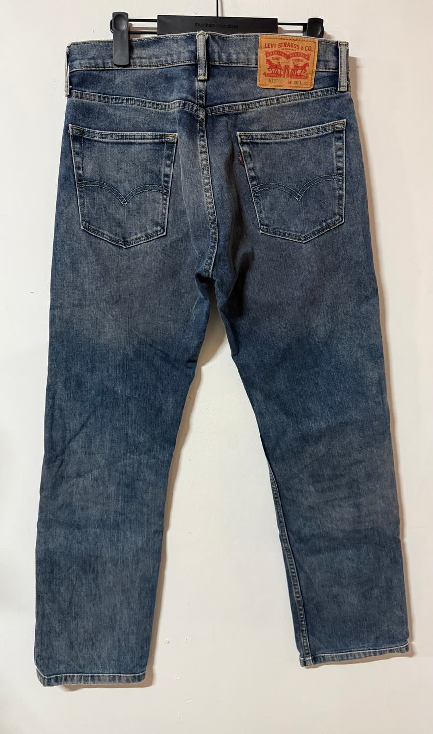 리바이스 513 슬림 스트레이트 데님 팬츠 W30 워싱 청바지 상품이미지4