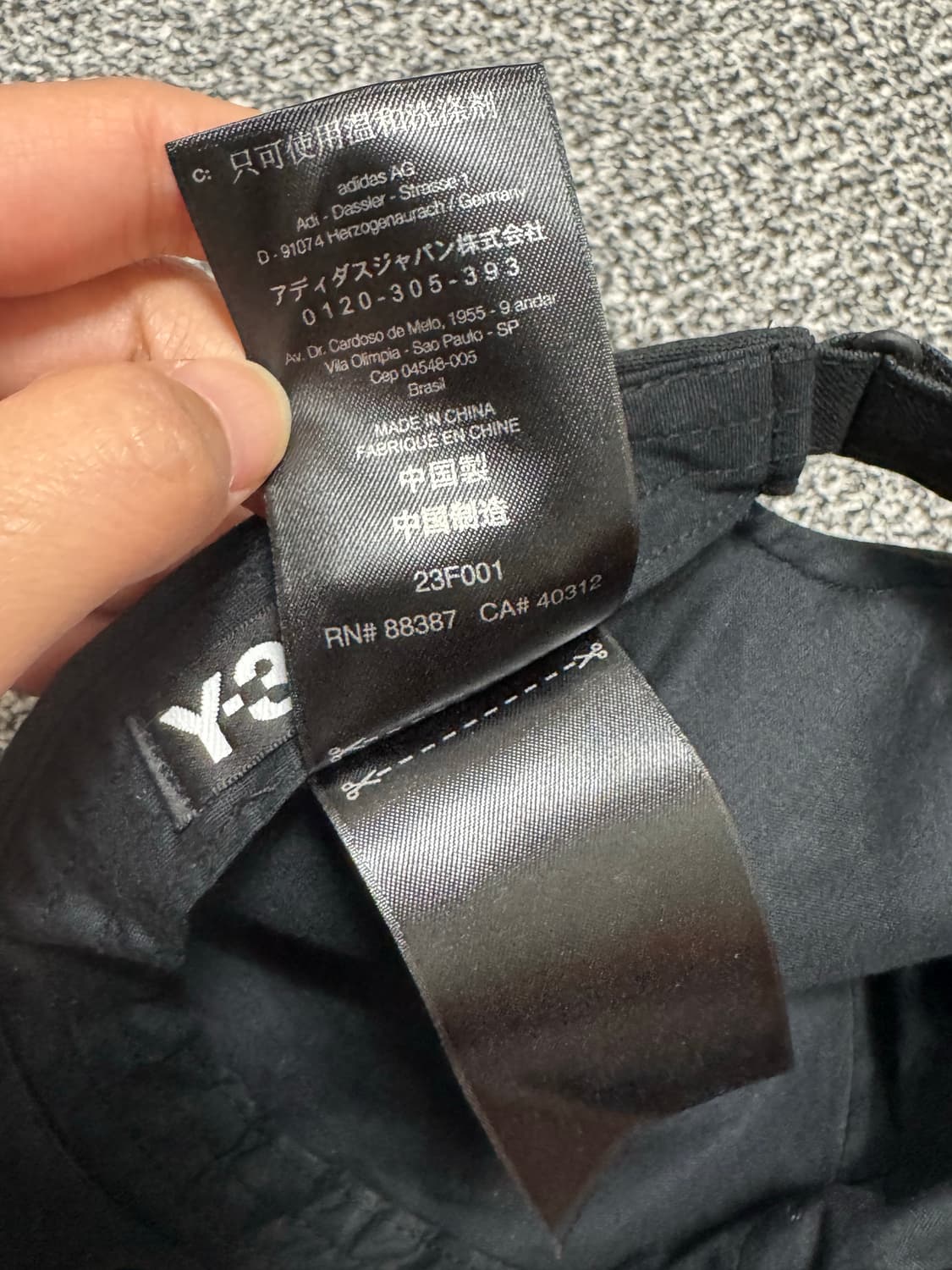 Y-3 아디다스X요지야마모토 블랙 볼캡  상품이미지9