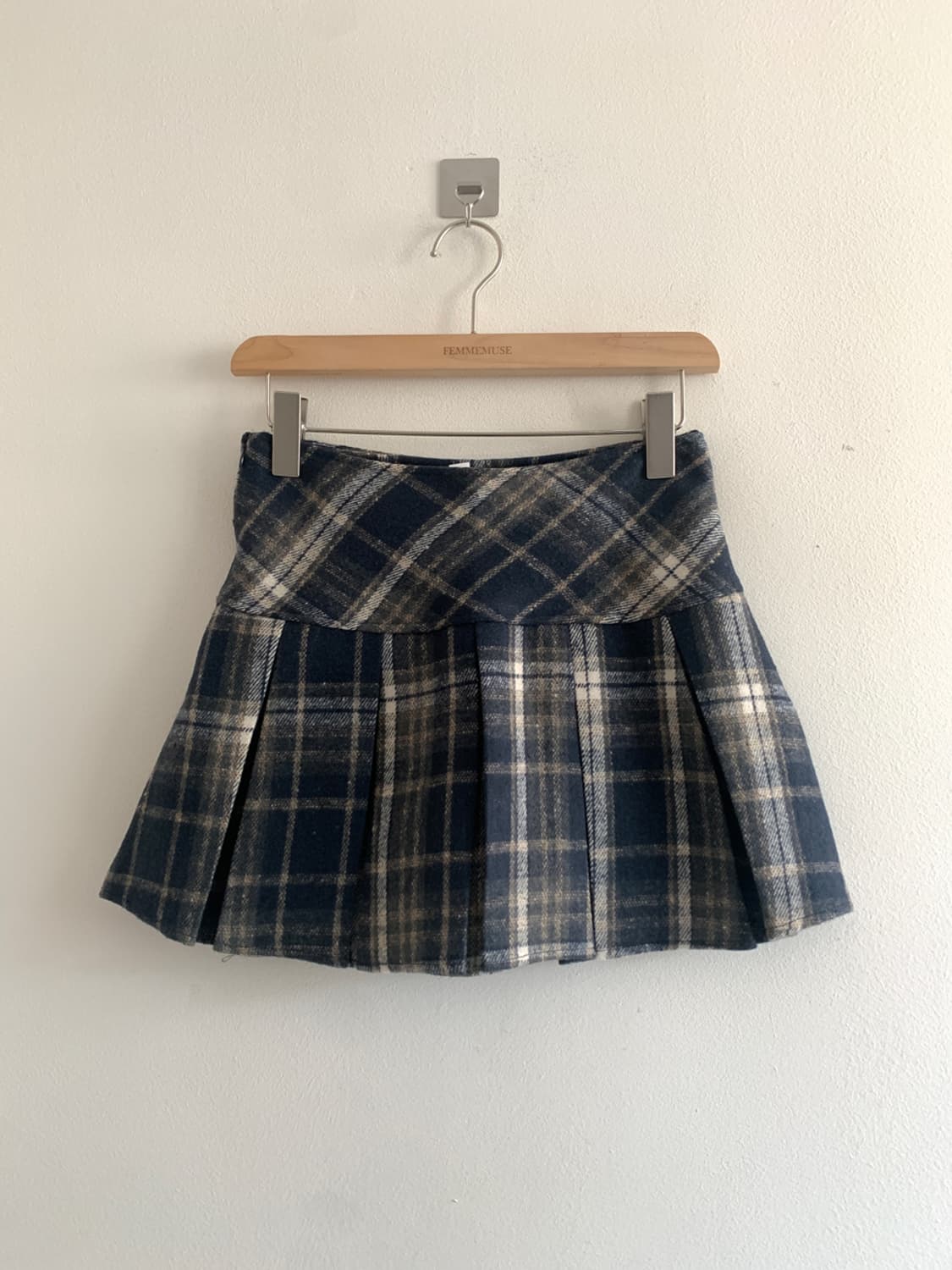 Check short skirt(black) 상품이미지1