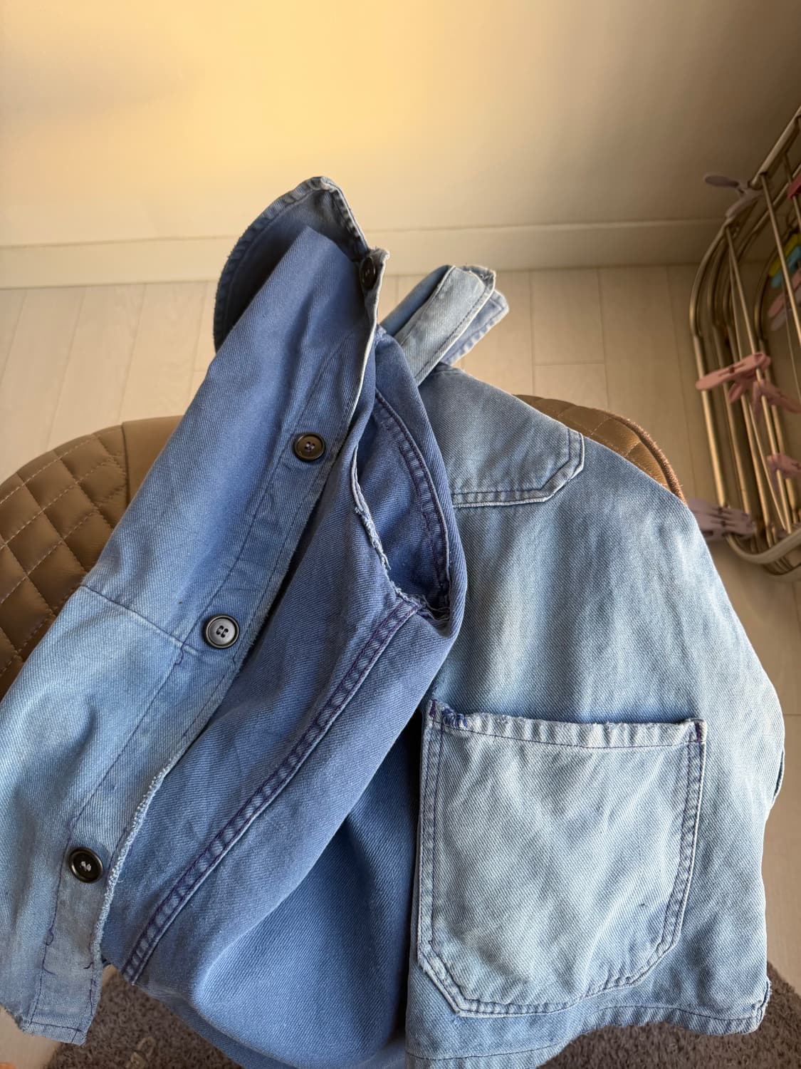 50s-70s 오리지널 프렌치 사시코 페이딩 워크자켓 상품이미지9