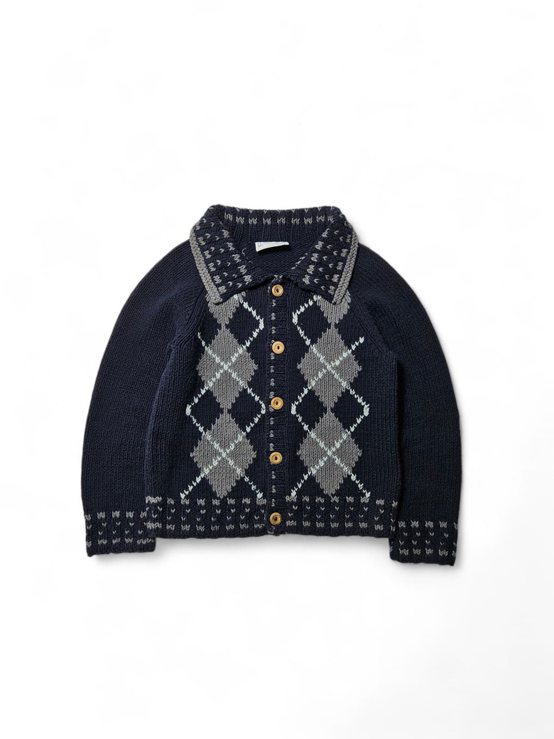 인버알란 쉽스별주 아가일 럼버 가디건 40 상품이미지1