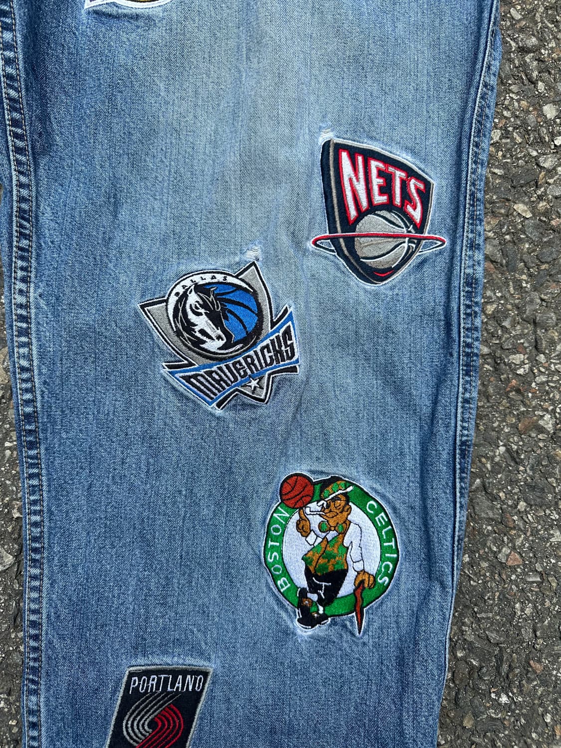 00s 빈티지 유엔케이 Nba 패치 데님 팬츠 상품이미지4