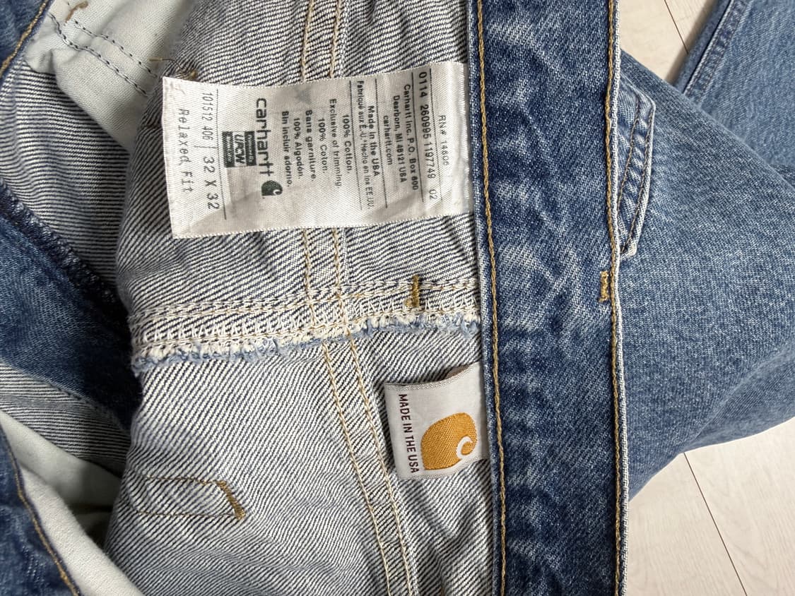 (32x32)칼하트 릴렉스드핏 청바지 상품이미지3