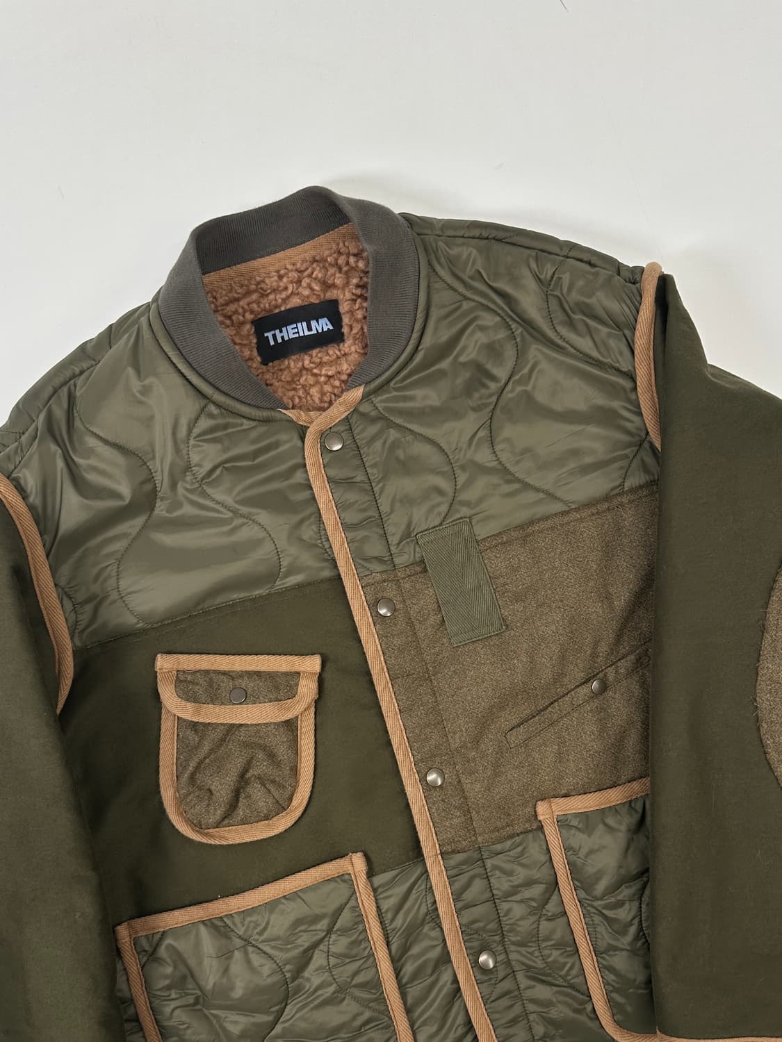 더일마 마크 퀼팅 패치워크 점퍼 M 상품이미지2