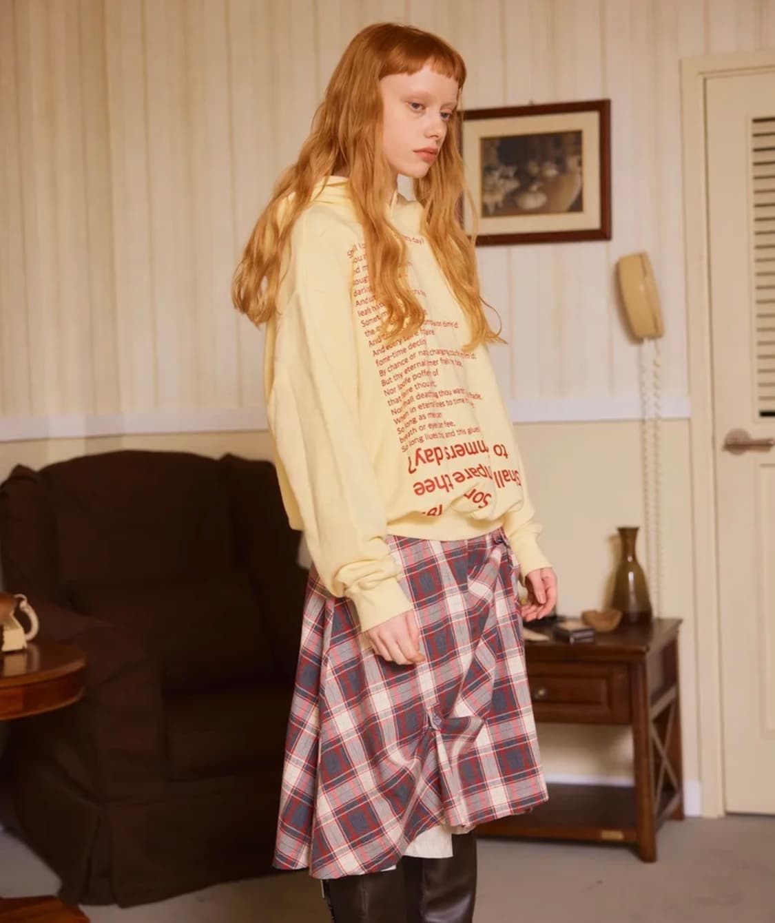 헤레틱 SONNET 18 HOODIE butter 버터색 상품이미지1