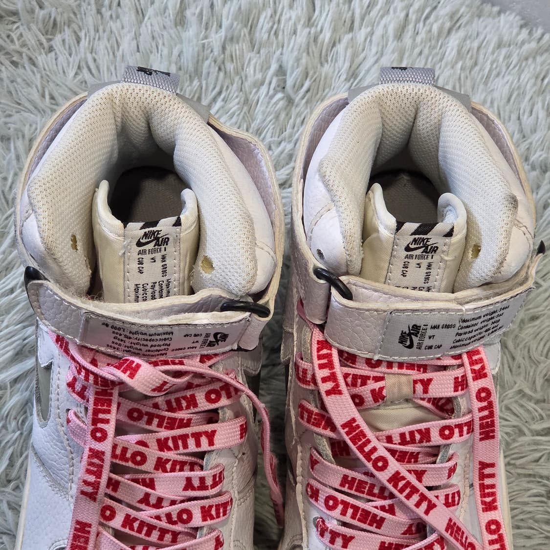 5w-8:나이키 에어포스 1 하이화이트/그레이 (245) 상품이미지7