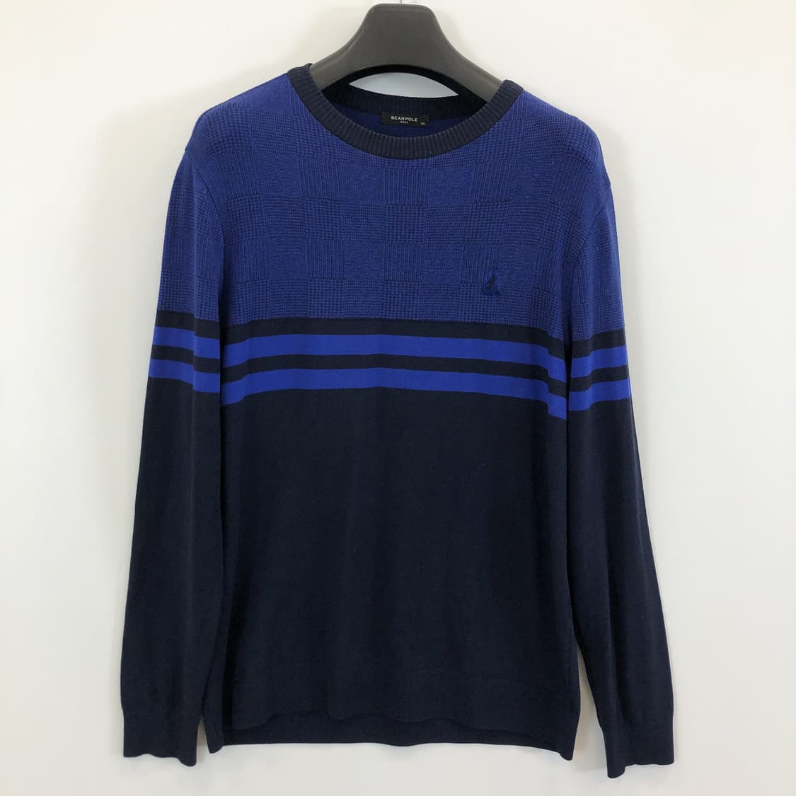 빈폴 자수로고 블루 라운드니트 105  상품이미지1