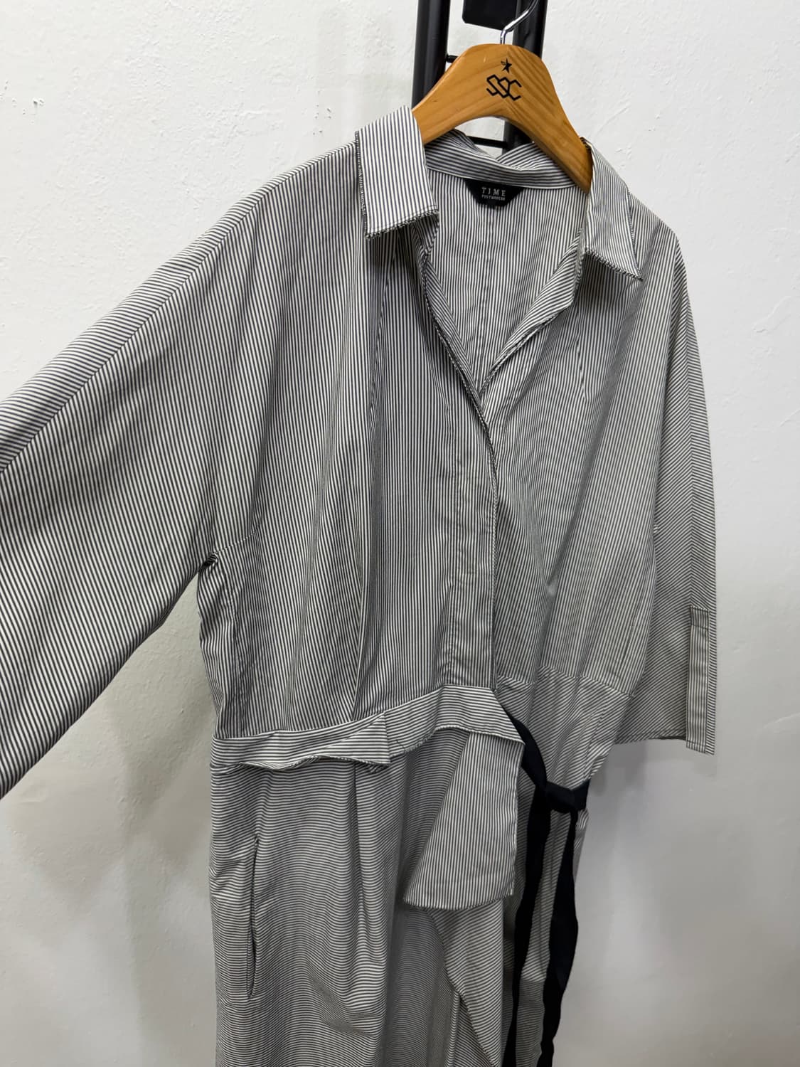 정품) TIME 타임 한섬 스트라이프 랩 셔츠 원피스 82 상품이미지2