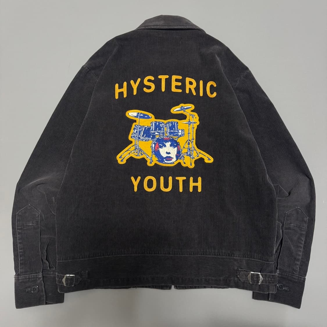 히스테릭글래머 차콜그레이컬러 자수 패치 칼리지 코듀로이 자켓  상품이미지9