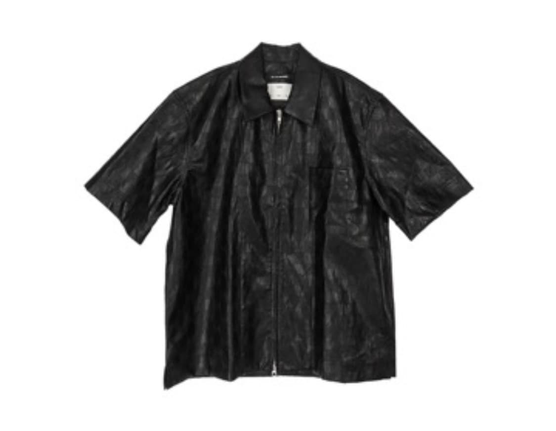 (판매) 송포더뮤트 레더 집업 박스셔츠 50사이즈 상품이미지1