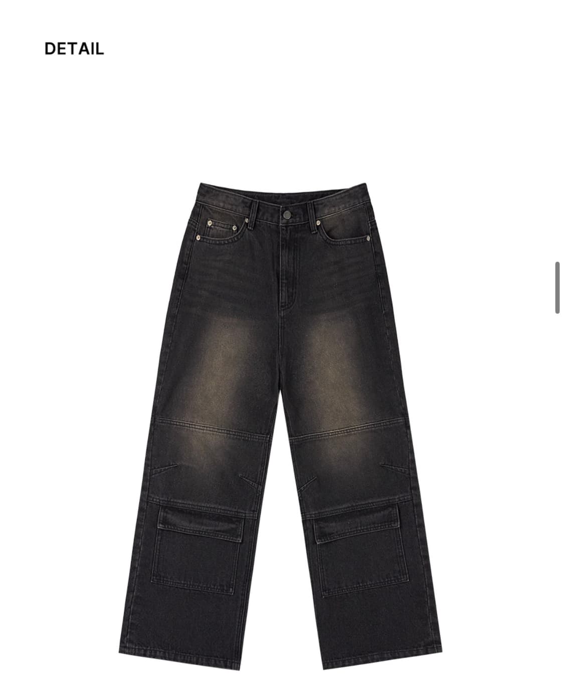 (XL) 아워데이즈 빈티지 프론트 포켓 카고 데님 팬츠 BLACK 상품이미지8