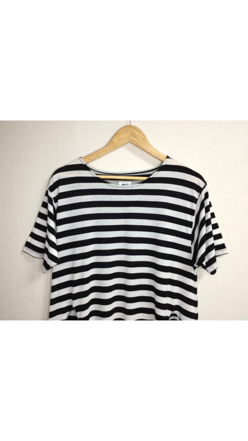 츠모리 치사토 단가라 캣 포켓 원피스 티셔츠 상품이미지2