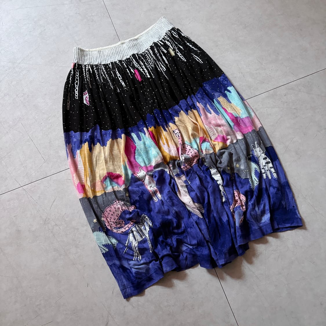 츠모리 치사토 프린트 밴딩 스커트 상품이미지5