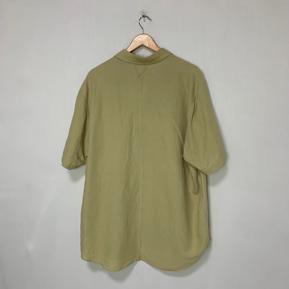 팀버랜드 린넨 반팔 셔츠 카키 베이지 빈티지 남성 빅사이즈 XL 상품이미지3