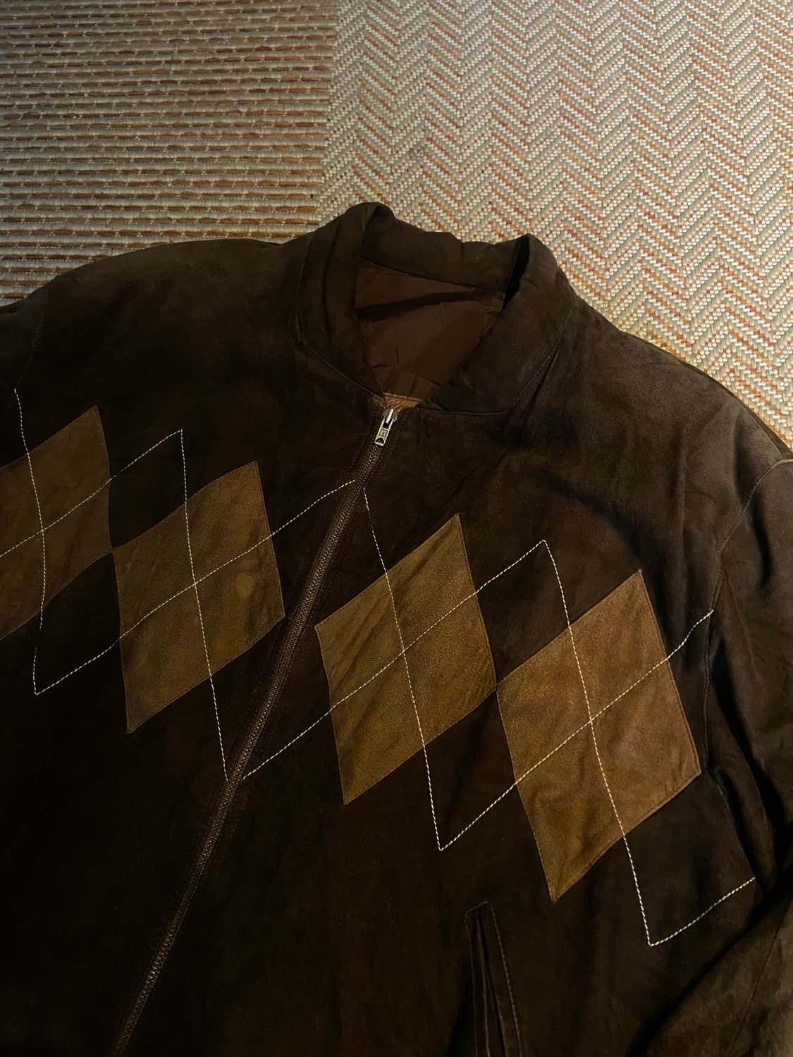 LOEWE 로에베 80s  아가일 아카이브 스웨이드 자켓 상품이미지2