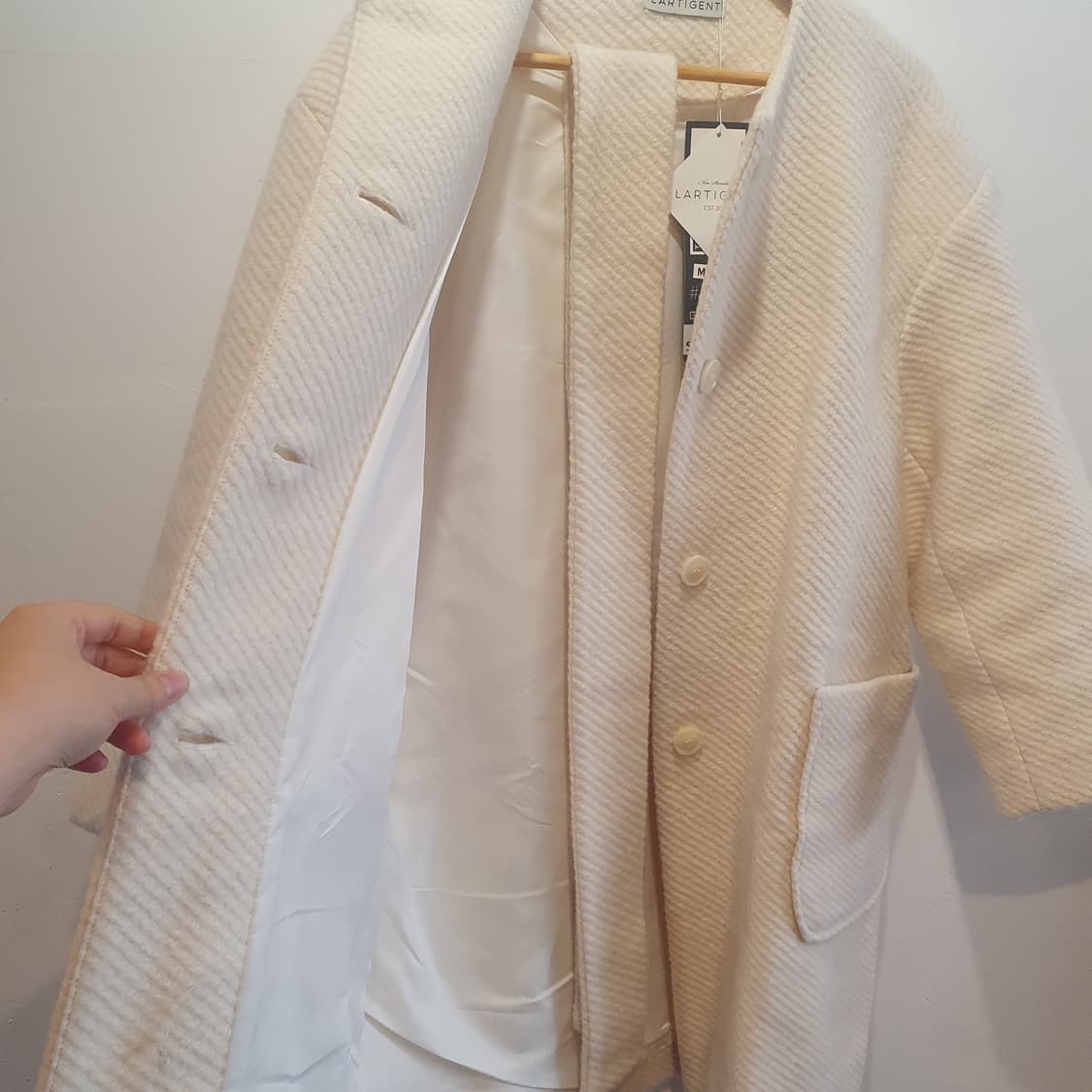 lartigent 아이보리 코트 라티젠 상품이미지2