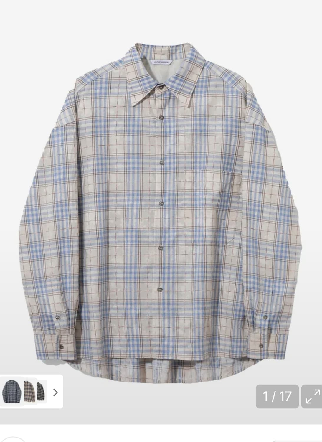 밈더워드로브 빈티지 워시드 체크 셔츠 1사이즈 상품이미지1