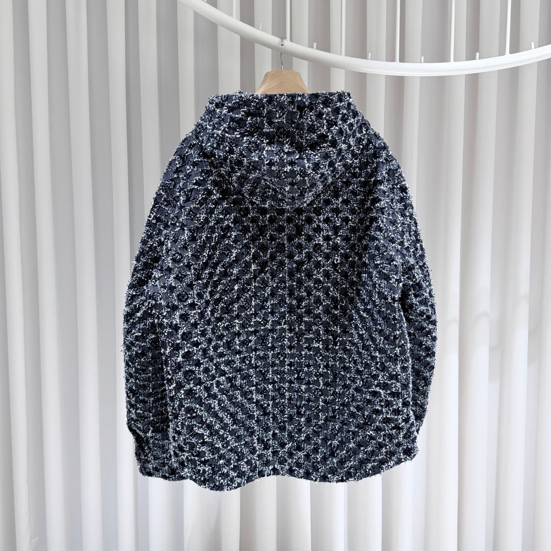 (A+/56) / 25년제조 루이비통 플록드 모노그램 데님 후드집업 자켓 상품이미지5