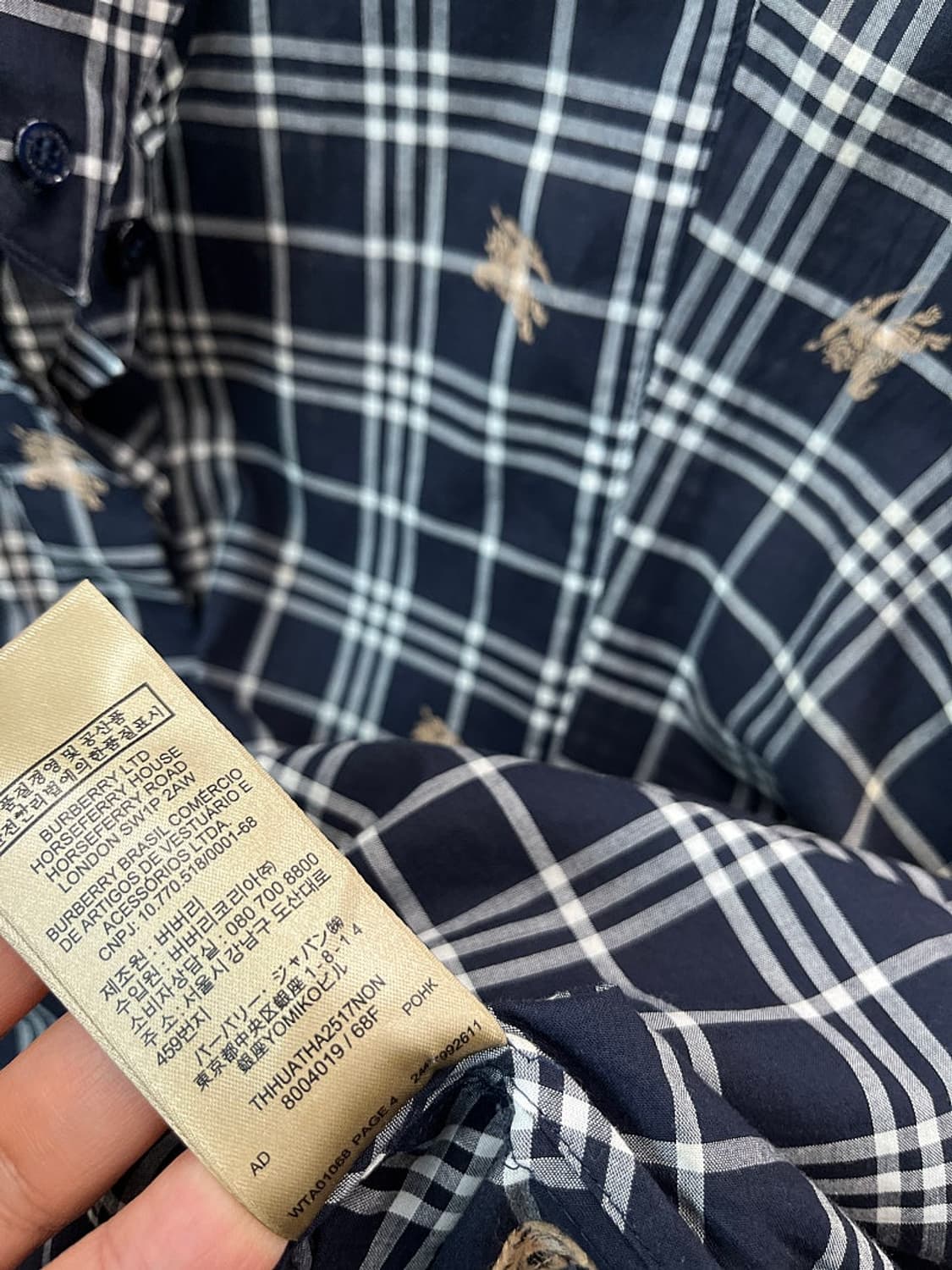 여) 버버리 멀티로고 체크셔츠  상품이미지5