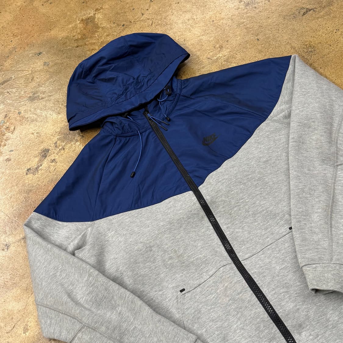 [정품/L] 나이키 후드 집업 네이비 회색 b17 상품이미지1