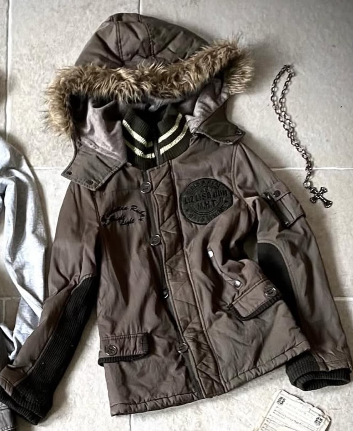 리즈리사 퍼 니트 패딩 갸루 y2k 상품이미지1