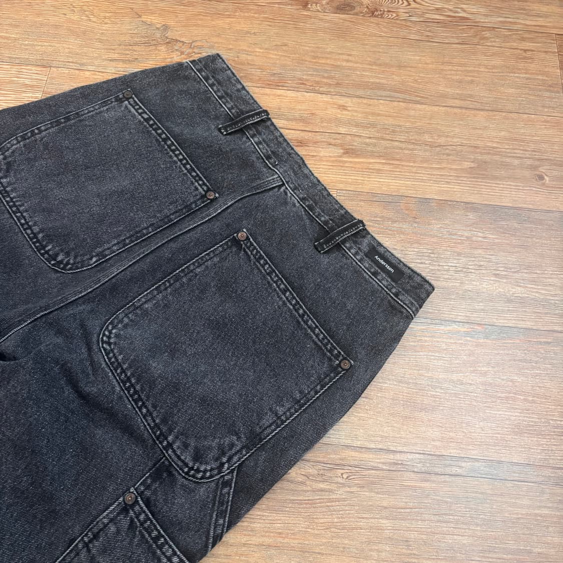 앤더슨벨 S 더블니 카펜터 데님 인사이드아웃 지퍼 청바지 상품이미지3