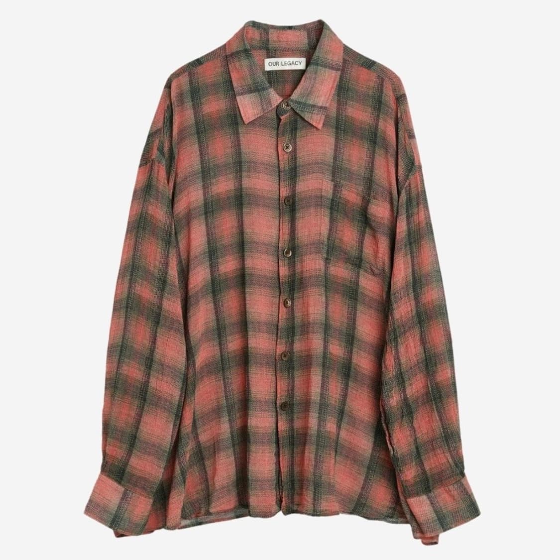 아워레가시 럼버 체크 버로우드 보로우드 셔츠 48 상품이미지1